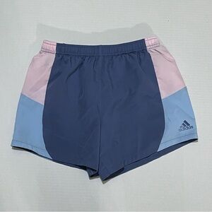ADIDAS Blue & Pink Colorblock Athletic Shorts Youth Girls Sz L (14)